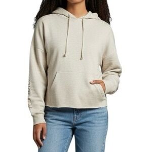 Free People Movement Dynamite Graphic Hoodie light Tan Cotton Blend Pullover